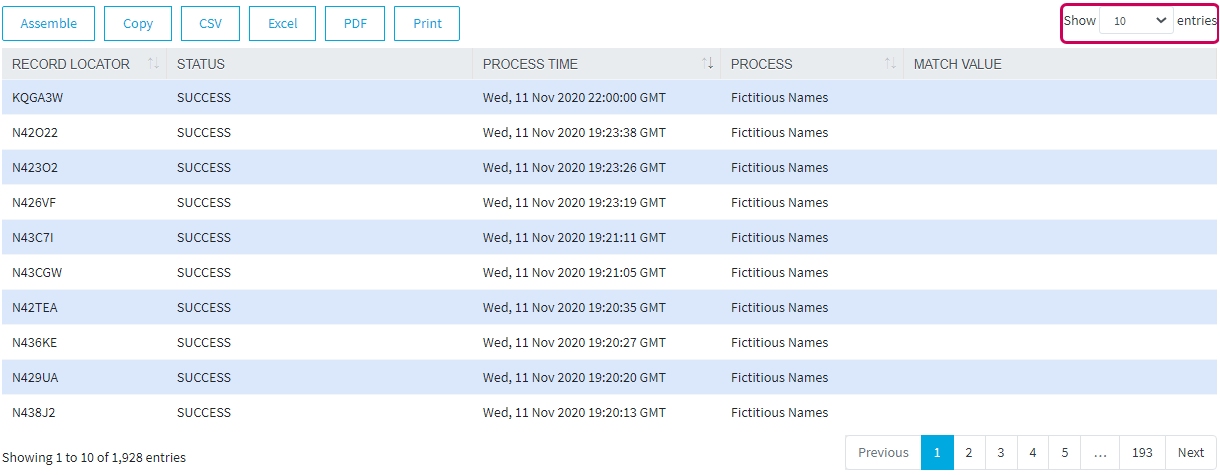 Searching for Revenue Integrity logs